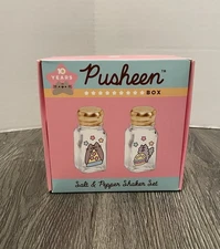 Pusheen Cat And Stormy Salt Pepper Shaker Set Box Exclusive Pizza Burger NEW