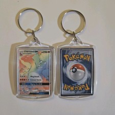 Charizard Gx Pokemon Card 150 SIR Rainbow Burning Shadows Novelty Keychain