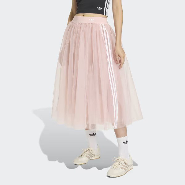 ADIDAS ORIGINALS Falda de Ballet TULLE Sandy Pink Midi BNWT