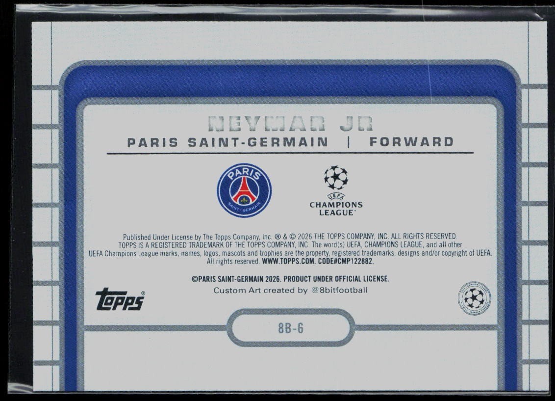 2025-26 Topps UEFA Club Competitions #8B-6 Neymar Jr 8-Bit Shots view 2