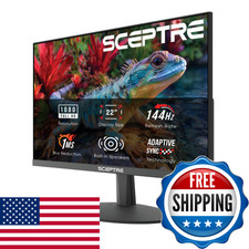 Sceptre 22-Inch Gaming Monitor Fhd 1080P Up To 144Hz Hdmi Displayport Built-In