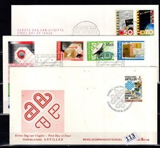// NETHERLANDS 1983 - 3 FDC - SPACE