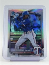 SEBASTIAN WALCOTT 2025 BOWMAN CHROME DRAFT REFRACTOR RANGERS W Q3478