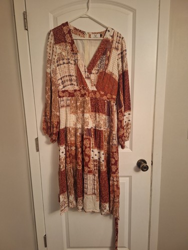 Homebody Large Boho Patchwork Print Dress