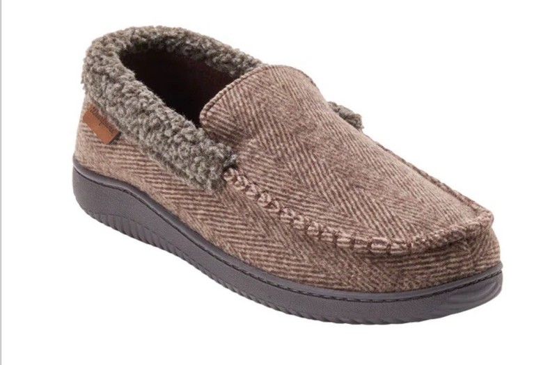 Dearfoams Indoor/Outdoor Slipper Men's Brown Color M (9-10) Easy On/Off New