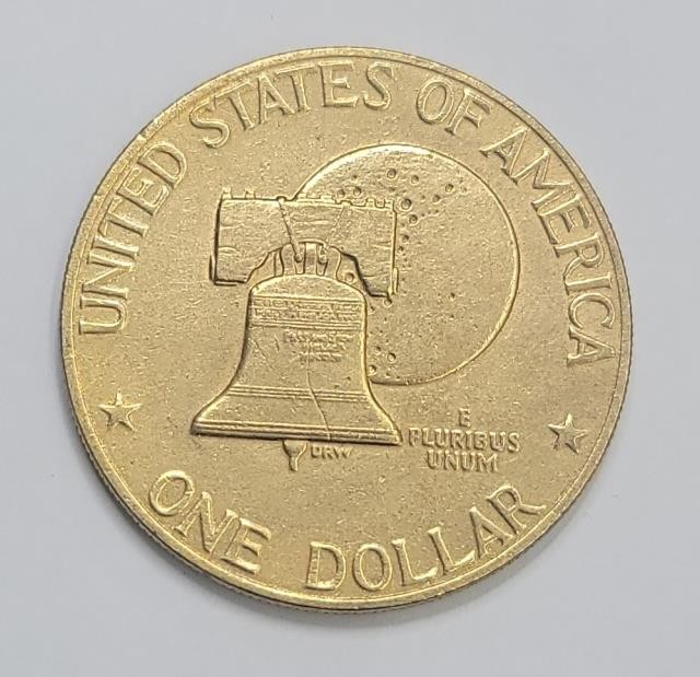 $1 Eisenhower Bi-centennial 1776-1976 USA 24k Gold Plated Vf-Xf | eBay