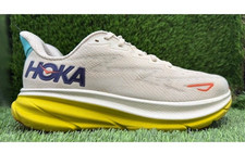 Hoka One One Clifton 9 White Yellow Running 1127895-EPFR   Size 8 D