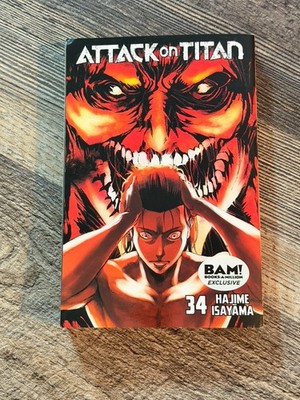 Attack On Titan Volume 34 Bam Exclusive Manga | eBay