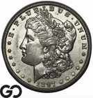 1897-O Morgan Silver Dollar Coin, Flashy Surfaces, Choice Unc+, Better Date
