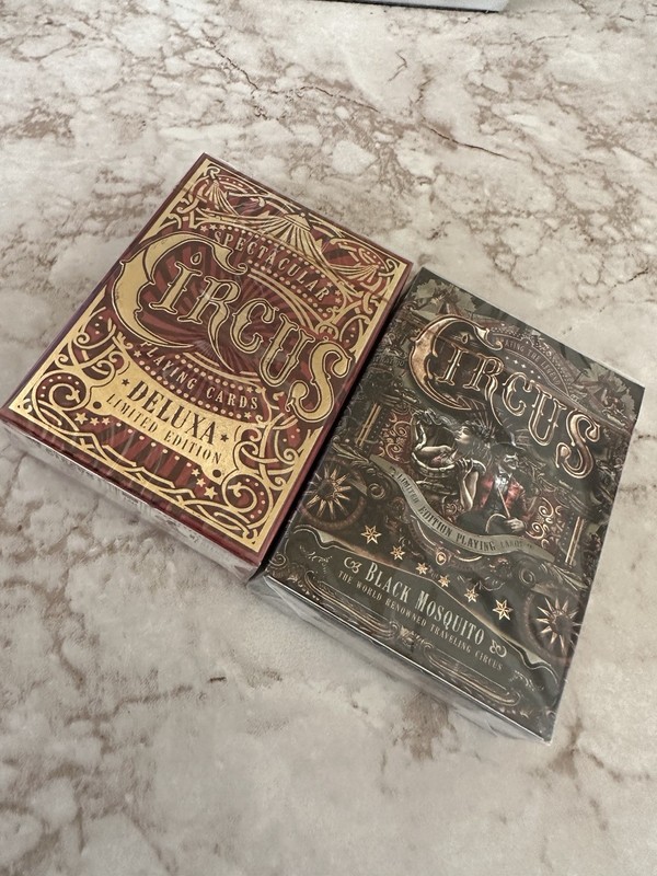 Circus Playing Cards Set Black Mosquito And Deluxe Edition 1844/1850 Limited Ed