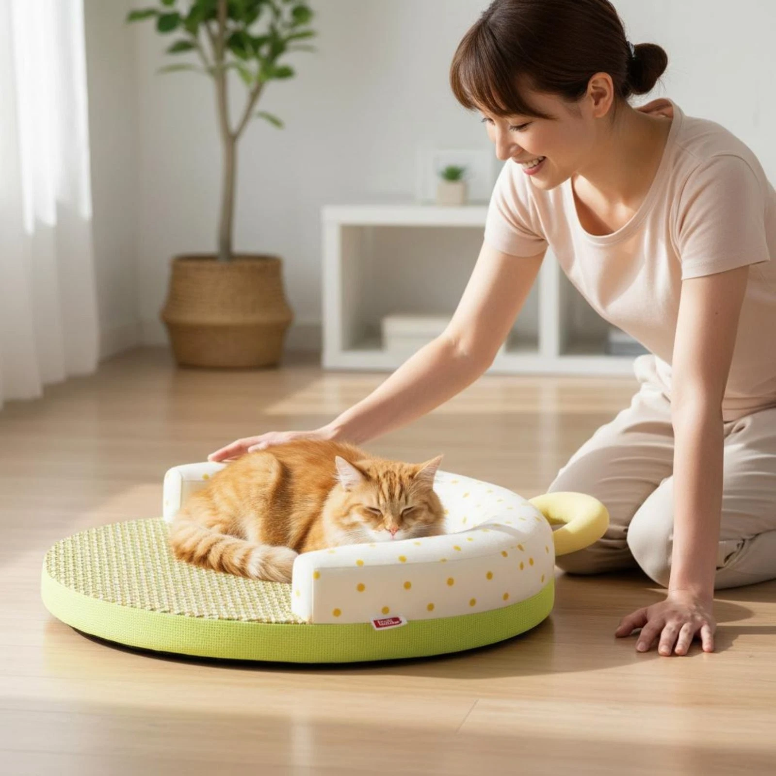 Summer Cooling Pet Bed Easy to Clean Bolstered Pet Lounger Long-Lasting for
