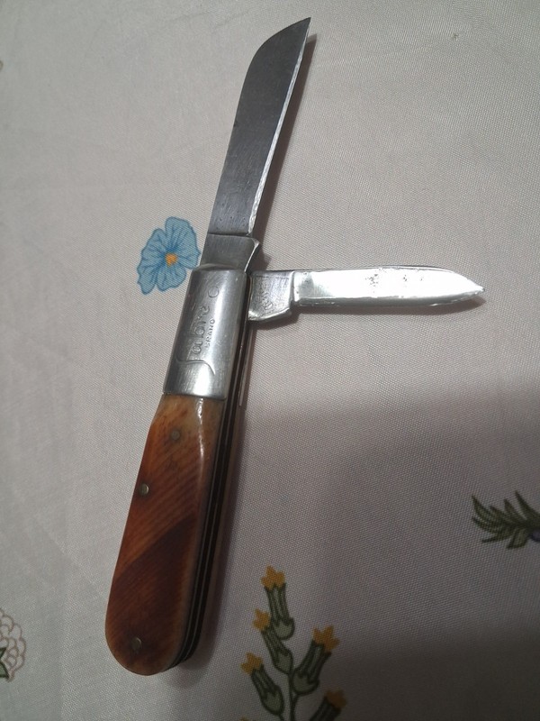 Barlow Sabre Japan 2 Inch 1.5 Inch Brown Pocketknife Q16
