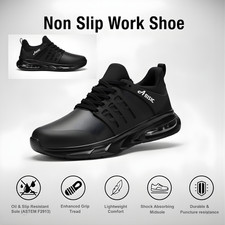 Men's Non Slip Work Shoes Waterproof Restaurant Chef Kitchen Service Sneakers