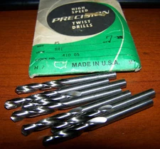 precision twist drill #5 screw machine HSS drills 7pcs 