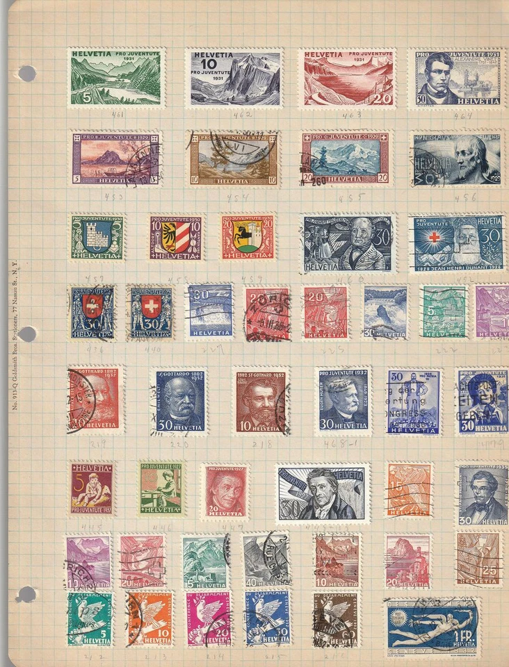 Colección Suiza Años 1914-1950 + Usado Sin Usar 4 Páginas Álbum 2021 Cat. $ 280++ Foto 2 de 4