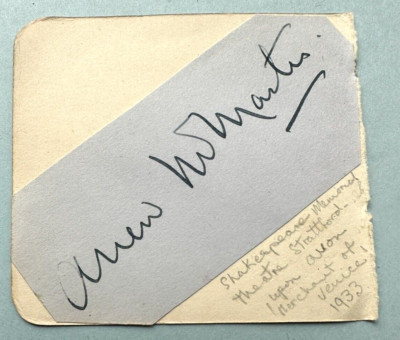 ANEW McMASTER - BASIL HOWES - BRITISCHE SCHAUSPIELER - AUTOGRAMME - 1933