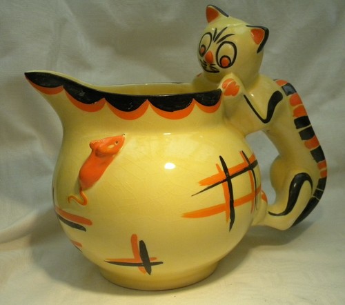 ART DECO MYOTT KATZEN- & MAUSGLOBUSKRUG KATZENGRIFF SEHR SELTEN - Bild 5 von 9