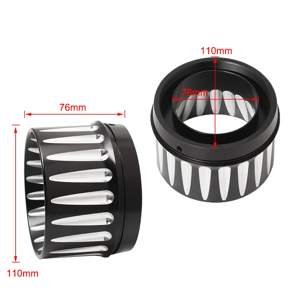 4.4" Exhaust End Tips Only for Harley Touring 4.4" Megaphone Slip On Mufflers — 第 2/4 张图片