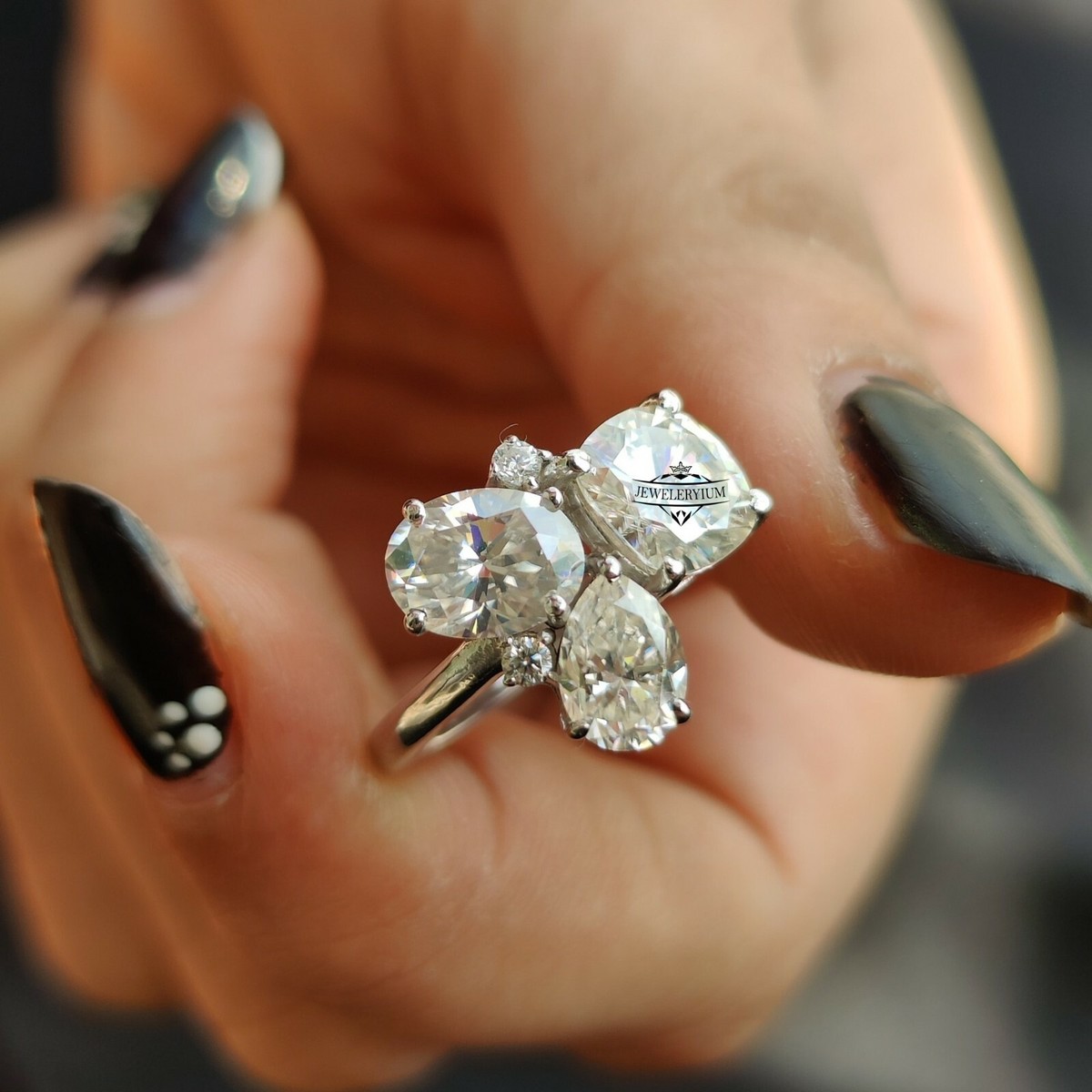 指輪・リング TATIANA Silver 925 moissanite 05 carat ring DR0001 714T3CQunuL.jpg