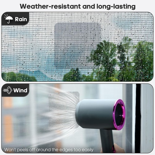 16 Sheets Window Screen Patches Repair Kit Grey 3 Sizes Window Screen Repair ... - 第 4/6 張圖片