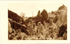 Pinnacles Bear Creek Gorge Oregon RPPC Real Photo Postcard 1910-20s