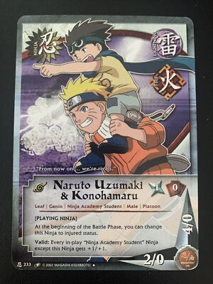 Naruto Card Ccg Tcg Bandai Naruto Uzumaki And Konohamaru Ninja 233 Ebay 