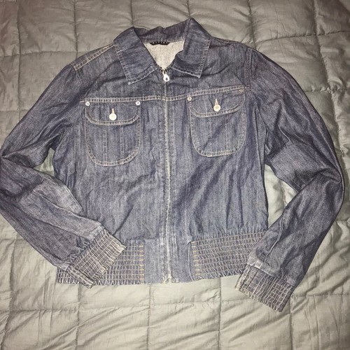 Vintage Sisley Jean Jacket Size Large 