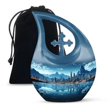 Urban Splendor Large Decorative Urns For Ashes Funeral Urn Human Adult 10 Inch