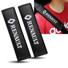 1/2pz Coprispalle Copri Cinture di Sicurezza Auto in Fibra di Carbonio per Renault DACIA