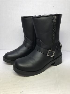 Milwaukee Performance Black Biker Boots with Dual Zippers Boots Women's  Size