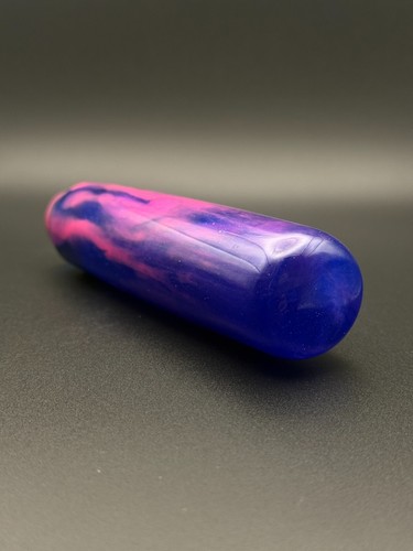 5” Tall Gear Shift Knob Clear Blue / Glitter Neon Pink Swirl 12MMx1.25 Kaido JDM - Picture 2 of 4
