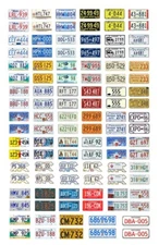 1/64 scale model car assorted Canada license plates Canadian tags 1:64