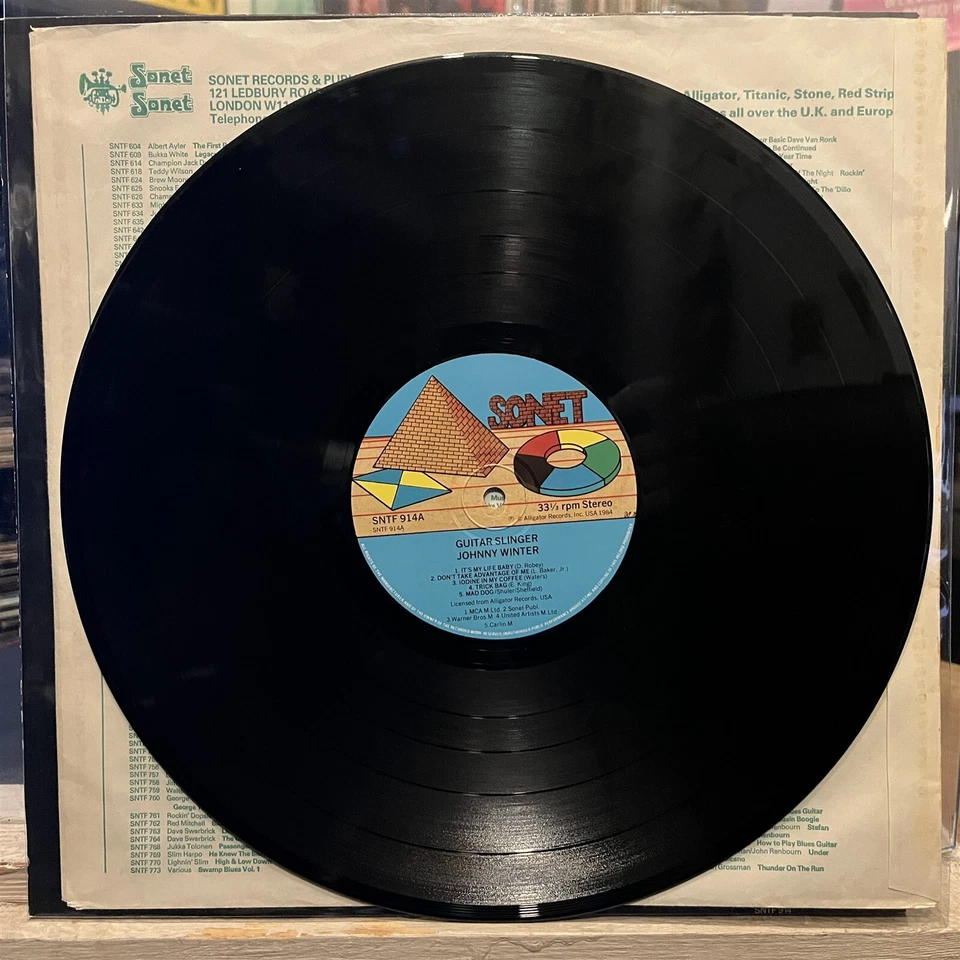 [ROCK/BLUES]~EXC LP~JOHNNY WINTER~Guitar Slinger~[1984~SONET~Issue]~UK Import~ - Image 3 of 4