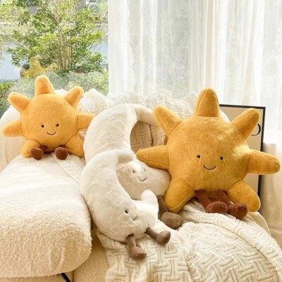 Adorable Soft Sun & Moon Plush Cushions