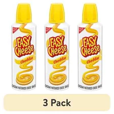 (3 pack) Easy Cheese Cheddar Cheese Snack, 8 oz