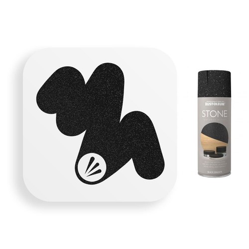 x1 Rust-Oleum Stone Textured Multi-Colour Premium Spray Paint Black Granite