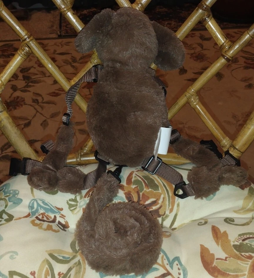 Eddie Bauer Cachorro Perro Niño Pequeño Mochila Arnés Correa de Seguridad Felpa Marrón (K Foto 3 de 4