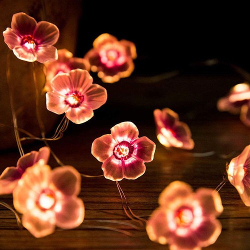 20LED String Lights Cherry Blossom Flower Fairy Outdoor Garden Xmas Party Decor - Picture 10 of 13
