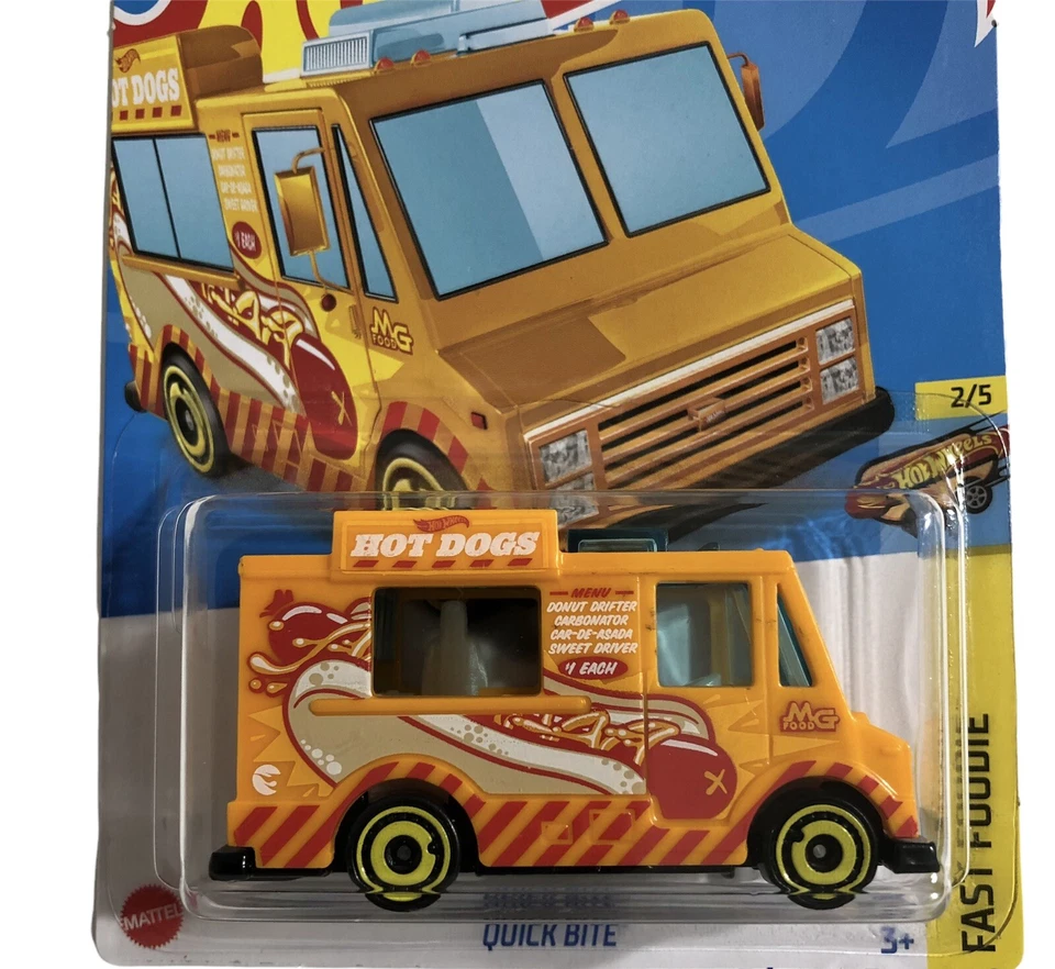 Hot Wheels сокровище охоты быстрый укус хот-дог универсал 2/5 новый/запечатанный 37/250 B чехол - Изображение 2 из 4