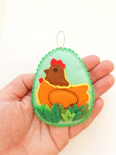 Felt garland Easter eggs Set 3 eggs - Bild 4 von 9