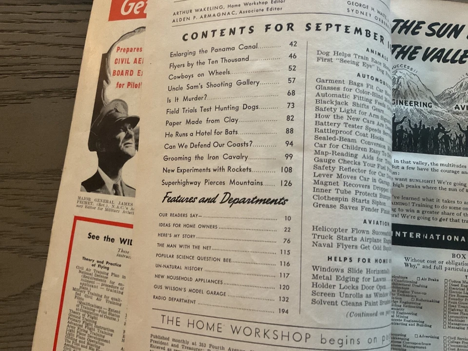 POPULAR SCIENCE MONTHLY MAGAZINE SEPT 1940 MECHANICS & HANDICRAFT DEFEND COASTS - Image 2 of 4