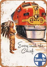 METAL SIGN - 1948 Santa Fe Railroad Super Chief - Vintage Look Reproduction