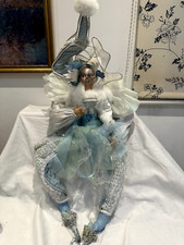 Model Elf Doll Painted Face Man in Light Blue & Torquoise 60cm tall - Diamond