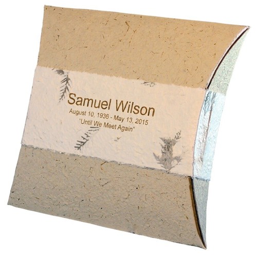 Navy Biodegradable Journey EarthUrn, Hand Crafted Adult Funeral Cremation Urn - Picture 10 of 12