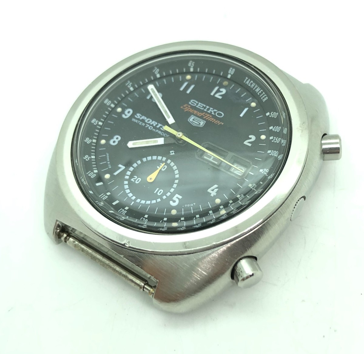 w1537] SEIKO 5 SPORTS 6139-7010 Overhauled Speed Timer Automatic 