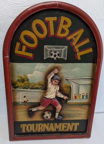 Letrero de pub publicitario de madera en relieve 3D grande vintage torneo de fútbol 24 pulgadas - Imagen 11 de 11
