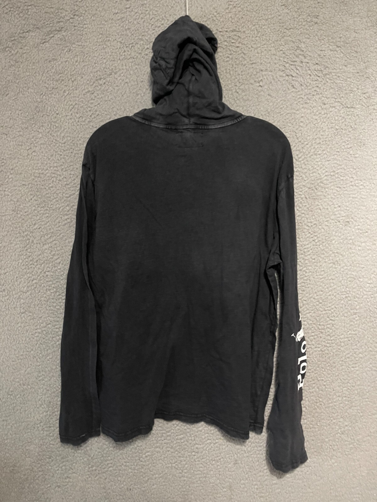 Polo Ralph Lauren Denim Supply felpa con cappuccio uomo grande nera leggera pony