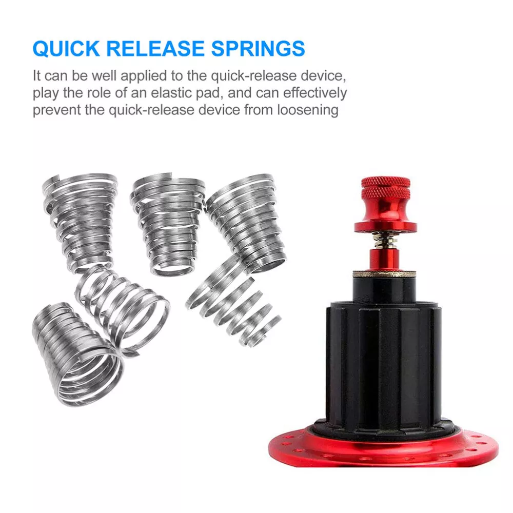 100pcs Quick Release Bike Wheel Springs Universal Stainless Steel