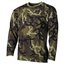 MFH Mens Camo T-Shirt CZ M95 Long Sleeve Army Style Airsoft Hunt Camp 