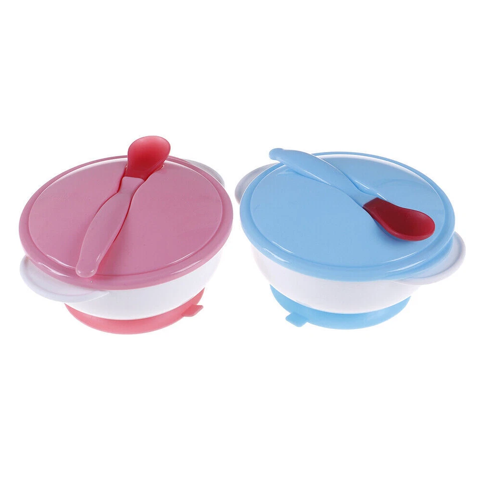 New Baby feeding suction bowl set slip-resistant tableware with sensing spoon - Bild 4 von 4